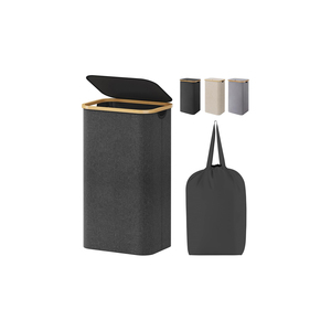 Wholesale Household <b>Foldable</b> Fabric Storage Hamper with Lid Eco-friendly Durable Custom Logo Cloth Washing Use - Product Image 1