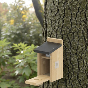 Moderne Nieuwe Trend Ai Herkenning Vogelkijkcamera Smart Automatische Afgeronde Vorm Houten Vogelhuislading Tuinbenodigdheden - Product Image 1