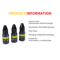 10ml Tissu Tissus Timbre Encre Photosensible Timbre Auto-encreur Flash Encre Noir