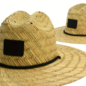 Venta al por mayor verano salvavidas sombrero de paja bajo pesca impresión personalizada América sombrero de playa Surf salvavidas con logotipo sombrero de paja - Product Image 4