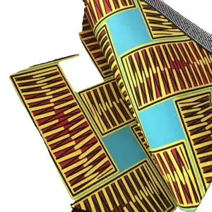 100% Polyester Hollandais Ankara Java Kienge African Wax Print Fabric for Clothing