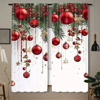 Cortinas de cocina estilo girasol, cortinas navideñas, cortinas cortas para ventana de café, 2 paneles personalizables