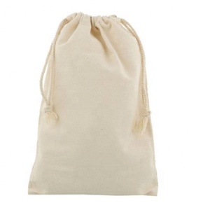 Small Unbleached Cotton <b>Muslin</b> <b>Bags</b> With Customized Printing Cotton Drawstring <b>Bag</b> - Product Image 3