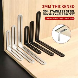 <span class=keywords><strong>Support</strong></span> d'angle en L en <span class=keywords><strong>aluminium</strong></span> robuste à 90 degrés pour armoire, <span class=keywords><strong>support</strong></span> renforcé pour étagère flottante en bois - Product Image 2