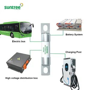 Suntree 10A/12A/16A/20A/25A/30A/35A/40A/50A DC 500V New Energy Electric Bus High Voltage Fuse