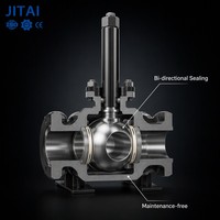 Vanne à boisseau sphérique à trunnion entièrement soudée API 6D, tige longue, structure DBB à souder bout à bout pour pipeline de transmission de gaz naturel