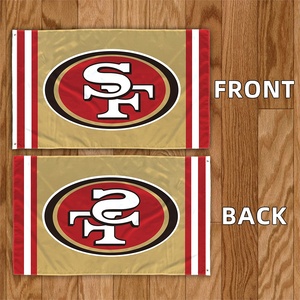 Bannière de haute qualité 3x5 pieds pour équipe de football <span class=keywords><strong>NFL</strong></span>, design personnalisé, drapeau des San Francisco 49ers, 100% polyester, en stock, toutes les équipes - Product Image 5