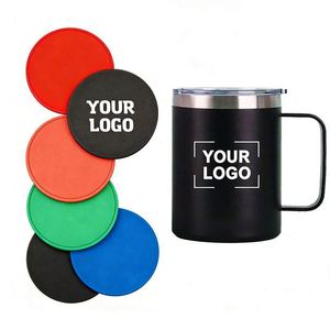 PVC Soft Rubber <b>Silicone</b> Coasters Manufacturer Wholesale Custom Personalized Printed Logo Coaster for Hotel Promo Business Gift - Product Image 1