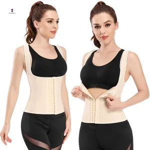 Women's Underbust Corset Body Shaper Slimming Sheath Tummy Top Workout Waist Cincher Shapewear latex 9 rods Vest