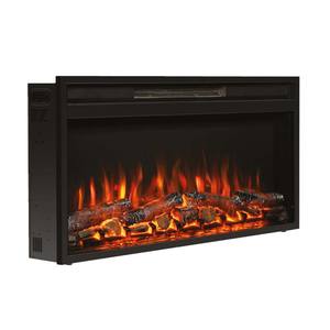 TAGU Cheminée électrique encastrable ultra-mince à LED 3 couleurs effet flamme, 36'' 42'', compatible Tuya WiFi, en métal, pour usage domestique et hôtelier - Product Image 2