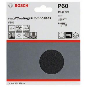 BOSCH - 2608605500 F355 Jeu de feuilles abrasives-EAN 3165140163200 ABRASIFS ABRASIVE PAPERS - Product Image 2