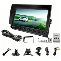 Monitor de Seguridad para Vehículos Profesional de 10.1 Pulgadas con Pantalla IPS, Entrada AV Bidireccional, Conector de Aviación de 4 Pines, Pantalla de Respaldo para Automóviles, Camiones de Servicio Pesado