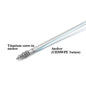 Anclaje de sutura sin nudos de fábrica Anclaje de sutura de titanio Tornillo con aguja Artroscopia Sistema de reconstrucción de reparación de hombro - Product Image 3