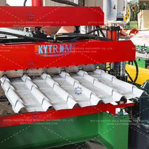 Machine de formage de tôles de <span class=keywords><strong>toiture</strong></span> et de mur à double couche avec engrenages et moteur, haute productivité <span class=keywords><strong>pour</strong></span> les <span class=keywords><strong>tuiles</strong></span> vernissées et IBR - Product Image 4