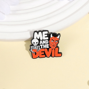 Sming Pins <span class=keywords><strong>ME</strong></span> et le diable émail broches personnalisé squelette et démon broches revers Badges vêtements Punk bijoux cadeau - Product Image 5