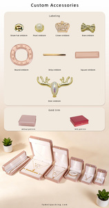 Peinture de piano haute brillance Logo laser personnalisé MDF/chêne collé boîte d'emballage cadeau en bois spécial/boîte à bijoux pour pendentif/bague/bracelet - Product Image 6