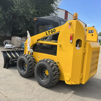 Prix usine nouvelle mini chargeuse compacte à dérapage 850kg LT60 chargeuse à chenilles avec accessoire de souffleuse à neige