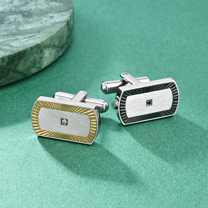 Gemelos de acero para hombre recién llegados al por mayor personalizados, gemelos de acero antideslustre impermeables para hombre de negocios, <span class=keywords><strong>abogado</strong></span> - Product Image 3