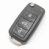 Coque de clé pliante à 3 boutons pour télécommande V-W Tiguan Golf Sagitar Polo MK6, lame non taillée, accessoires de clé de voiture