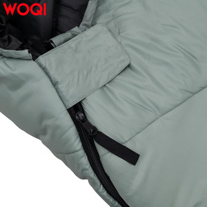 Sac de couchage Woqi Mummy, gris spatial, en nylon coupe-vent, pour le camping en plein air par temps froid, pour adultes - Product Image 2