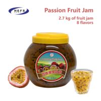 2.7Kg Commerciële Kwaliteit Passiefruit Jam Concentraat Met Pulp Trommel Verpakking Voor Bubble Thee Smoothies Bakkerij Fabriek Groothandel