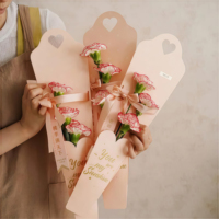Boîtes personnalisées avec impression couleur, boîtes à fleurs portables, mignonnes, recyclables, emballage en carton, boîte pliable avec poignée, ruban