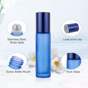 Botella de Vidrio Esmerilado de 5ml 10ml con Bola Rodante de Vidrio, Personalizable, Colorida, Popular y de Alta Calidad - Product Image 3