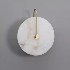 Lampe murale en marbre minimaliste nordique, lumière de designer de luxe créative pour salon, chambre à coucher, hôtel, mur d'arrière-plan ou couloir - Product Image 6