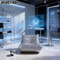 Sofá Modular en Forma de L, Estilo Cyberpunk, Ecológico, de Diseño Moderno, con Esponja, para Salón, Marca Ligne Ro-set