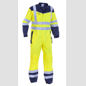 Overol OEM avanzado de algodón FR con cinta reflectante <span class=keywords><strong>Hiv</strong></span> naranja amarillo ignífugo - Product Image 3
