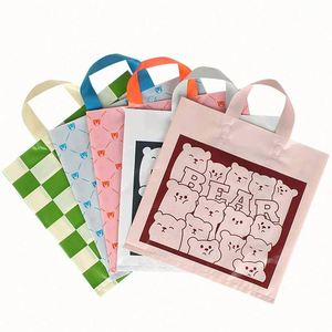 Customized Logo Die Cut Handle Foldable and Reusable Plastic Shopping Bag With <b>Pink</b> Shop Boutique Sizes for Carrying Goods - Product Image 3