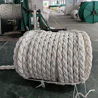 Cordage de quai à faible elongation, fabrication en usine, 64 mm, 8 brins, corde en polyester, remorque de bateau, emballage, autres fournitures marines, accessoires de bateau