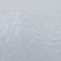 Panel de Vidrio Decorativo Laminado con Resina de Textura de Onda de Agua Transparente, Vidrio Artístico con Patrón de Hielo para Decoración de Paredes y Divisiones Interiores