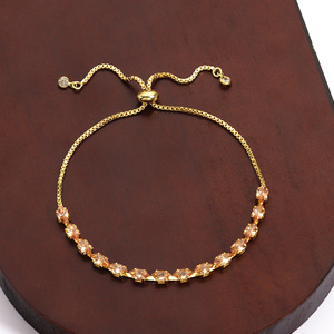 Single Row Full Marquise Cubic Zirconia Tennis <b>Bracelet</b> Adjustable <b>Stretch</b> Chain Dainty Shiny CZ Stackable Women <b>Bracelet</b> - Product Image 3