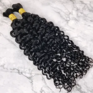 JYZ Braiding raw natural curly indian human hair bundles bulk by kg