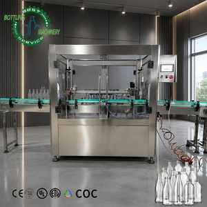 Machine de rinçage de bouteilles en ligne à rinçage rapide 1000-3000 bouteilles/heure, 4, 6, 8, 10, 12 têtes, lavage inversé des bouteilles pour ligne de remplissage - Product Image 1