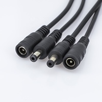 Adaptateur de prise d'alimentation cc femelle, câble de connecteur led, fil de prise en queue de cochon pour 3528 5050 bande LED CCTV caméra IP DC