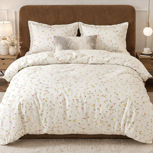 ชุดเครื่องนอน FloraPure Home ผ้าฝ้ายพรีเมียม ชุดเครื่องนอนรักษ์โลก เนื้อผ้านุ่มหรูหรา ผ้าสิ่งทอสำหรับบ้าน ผู้ผลิต OEM - Product Image 3