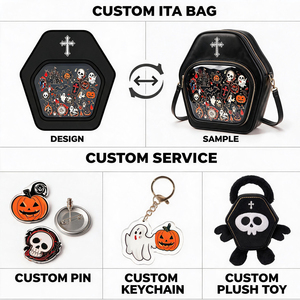Bolso de Mano Personalizado Estilo Gótico Tipo Ataúd con Ventana Transparente de PU, Bandolera para Coleccionar Insignias, Cosplay, Forma Única - Product Image 3