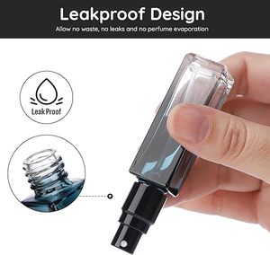 Commercio all'ingrosso 5ml Mini vuoto quadrato bottiglia di profumo nero <span class=keywords><strong>rosa</strong></span> con pompa spruzzatore contenitore di profumo riutilizzabile per l'imballaggio - Product Image 4