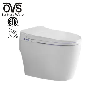 OVS cUPC ETL Certificate Ceramic American Standard Automatic Wc Toilets One Piece Bathroom Electric Smart Intelligent Toilet