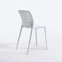 Ensemble de 4 chaises de salle à manger en plastique gris, tables et chaises pour café, Sillas De Plastico