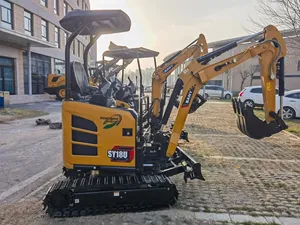 Miniexcavadora hidráulica premium SY18U, equipo compacto de excavación para construcción residencial y mantenimiento de jardines. - Product Image 5