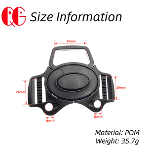 <span class=keywords><strong>1</strong></span> pulgada de plástico fuerte hebilla de 5 puntos, clip de arnés, hebilla de cinturón de seguridad de 5 puntos para cochecito de bebé, reemplazo de asiento de coche infantil - Product Image 2