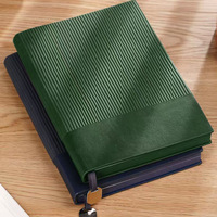 Carnet A5 en cuir souple de haute qualité, reliure thermique, logo personnalisable pour usage professionnel, reliure cousue à la main