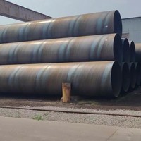 Pipa Baja Dilas Spiral Diameter Besar Standar ASTM 6m/12m Berlapis Anti-korosi 3LPE FBE untuk Pipa Saluran Minyak dan Gas