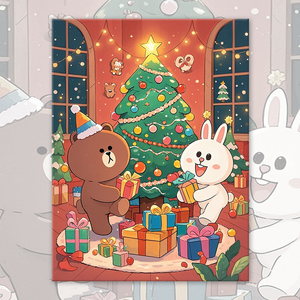 Kit Pittura con Numeri Fai da Te per Adulti, Albero di Natale Grande 75cm, Tela ad Alta Definizione, Colori Acrilici, Facile da Usare, Kit Artigianale Fai da Te - Product Image 2