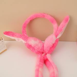 Bandeau en peluche épaisse en polaire élégante pour l'hiver, cache-oreilles tie-dye, protection des oreilles pour le cyclisme en plein air par temps neigeux - Product Image 3