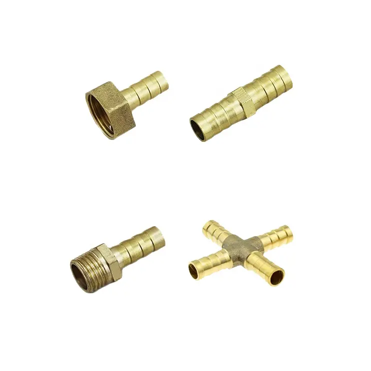 Adaptador de acoplador, 6mm 8mm 10mm 12mm, de cobre, mangueira de latão, acoplador de cauda farpado