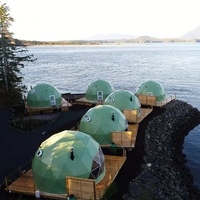 Dôme géodésique de luxe pour hôtel-resort familial en plein air, tentes igloo de glamping en PVC, style moderne, à vendre